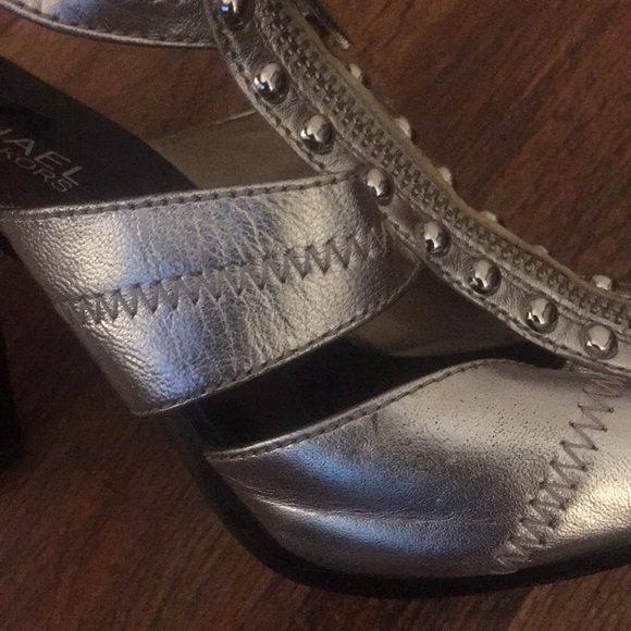 Silver Metallic Michael by Michael Kors Heels - Picture 6 of 7
